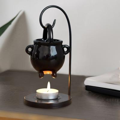 Подвесной языческий котел, масляная горелка, аромалампа для воска, диффузор ароматов с ручкой, керамический подсвечник для чайной свечи, ведьминская хэллоуинская декорация