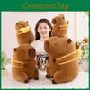 Tree Fortune Capybara Chef Plush Toy Koi Fish French Fries Backpack Kids Gift