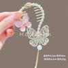 Vintage Lily of the Valley Tassel Hair Claw - Chinese Style Hair Clip for Bun & Half-Up Updo, Elegant Women's Hair Accessory