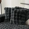 Утолщенная плюшевая подушка для дивана из кролика, зимние модели, теплая нескользящая подушка для дивана из искусственного меха, высококачественный комплект для дивана
