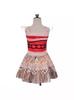 Moana Printed Dress for Girls, Princess Moana Cosplay Costume, Maui Party Performance Outfit