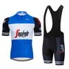 Men Women Cycling Outfit Set Short Sleeve T-Shirt Bib Shorts Breathable Quick Dry Road Mountain Bike Riding