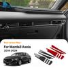 ZATR1 Real Soft Carbon Fiber Sticker For Mazda 3 BP Axela 2019 2020 2021 2022 2023 2024 2025 LHD RHD Car Center Console Accessories