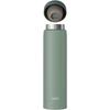 Thermos Бутылка для воды, Мобильная кружка с вакуумной изоляцией, 600 мл, Листовой зеленый, Мало деталей и легко чистить, Винтовой тип, который надежно закрывается, Форма упаковки, которая
