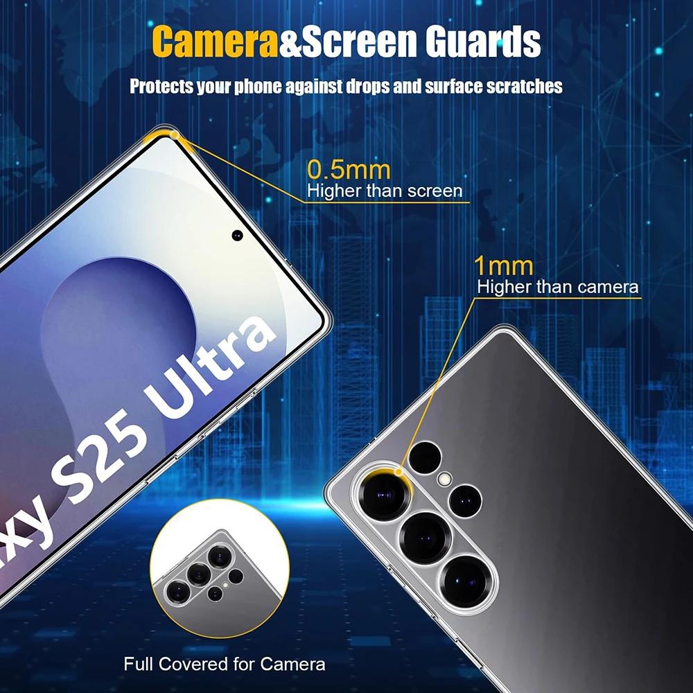 Ультратонкий Мягкий Прозрачный Чехол Для Телефона Samsung S26 Ultra S25 Plus S24 FE S23 S22 S21 FE S25 Edge Ударопрочный Защитный Чехол