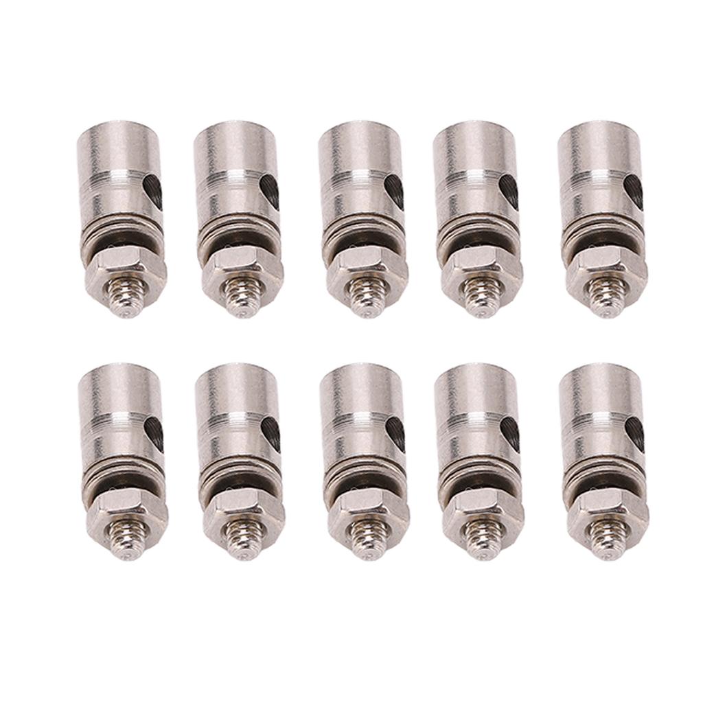 10Pcs 2.1mm RC Plane Pushrod Connector Linkage Metal Quick Adjust Stopper for KT Fixed Wing Aircraft