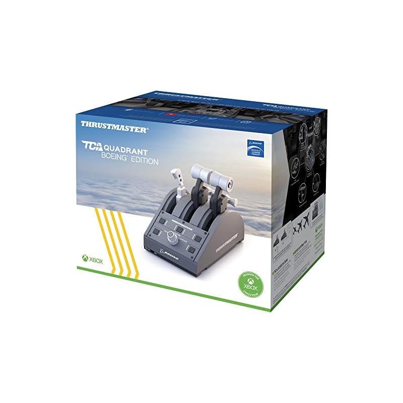 [Официально лицензированный продукт Boeing/Xbox] TCA Quadrant Boeing Edition от Thrustmaster - Высокоточный рычаг управления тягой для авиасимуляторов на ПК и