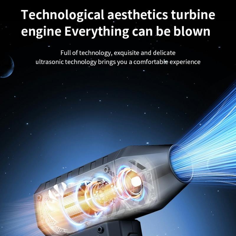 Турбореактивный вентилятор 160000 об/мин Электрический воздуходув со светодиодным дисплеем Пылесос 52 м/с Скорость ветра Бесщеточный двигатель Мощный вентилятор