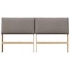 Upholstered Headboard Taupe 200 cm Solid Pine Wood