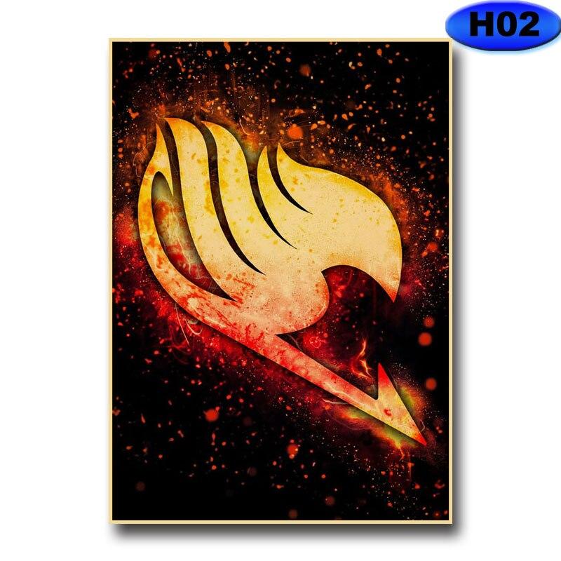 Anime Fairy Tail Posters Wall Stickers Kraft Paper Retro High Definition Poster Home Decor Living Room Bedroom Bar Decoration