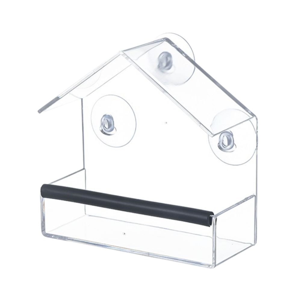 Dual Seed Tray Window Bird Feeder Tool-Free Clear Bird Feeder New Bird Feeding Bowl Bird Viewing