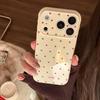 Чехол на весь экран с принтом в белую и красную горошек для iPhone 17promax 17pro 13 14 15 16 Pro Max, защитный мягкий чехол