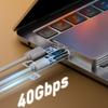 Быстрый 240 Вт Type-C Коннекторы Высокомощный USB C Адаптер Со Светодиодным Индикатором Поддерживает 8K60Hz Видео И 40Gbps Передачу Данных
