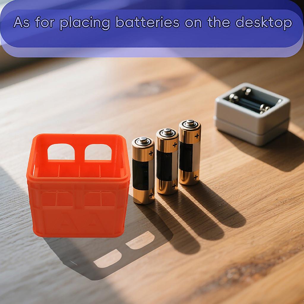 Органайзер для батареек в стиле пивного ящика, напечатанный на 3D-принтере – Коробка для хранения литиевых батареек и настольная подставка