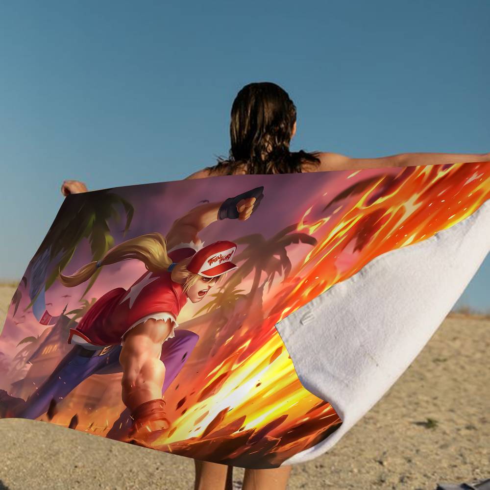 King Of Fighters Ретро-игра Микрофибра Пляжное полотенце Впитывающее Быстросохнущее Мягкое Полотенце для йоги, плавания, курорта, альпинизма