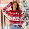 Women's Autumn and Winter Casual Pullover Christmas Top Knitted Sweater