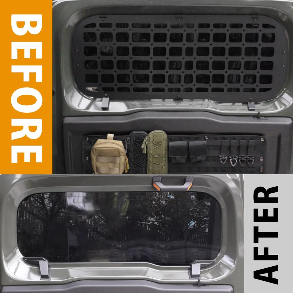 Sporacingrts Rear Window Guard for Jimny Compatible with No Modification Installation JB64/JB74, Sierra, Required, Bolt-On