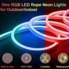 Светодиодная лента RGB Neon Light IP65 Водонепроницаемая 12 В для садовой вечеринки Гибкая лента для вывесок Умный Bluetooth 48-клавишный пульт дистанционного управления через приложение Домашний декор