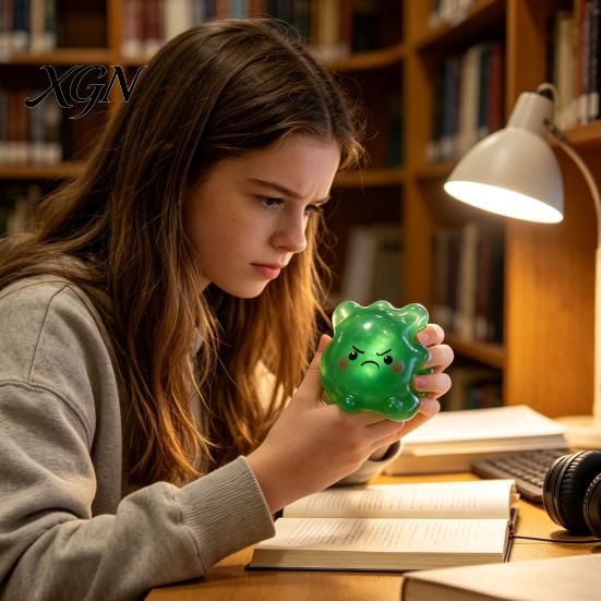 Hand Squeeze Stress Ball Cartoon Steamed Bun Toy with Steamer, Relief Dough Exercise Sensory Fidget Toy, Anti-Anxiety Steamer