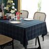 British style checked table cloth blue-green color scheme rectangular table cover cloth Christmas table decorative cloth 55 × 87 inches