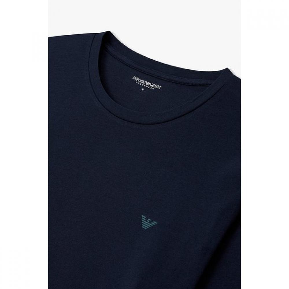 Emporio Armani Мужская домашняя футболка с логотипом орла