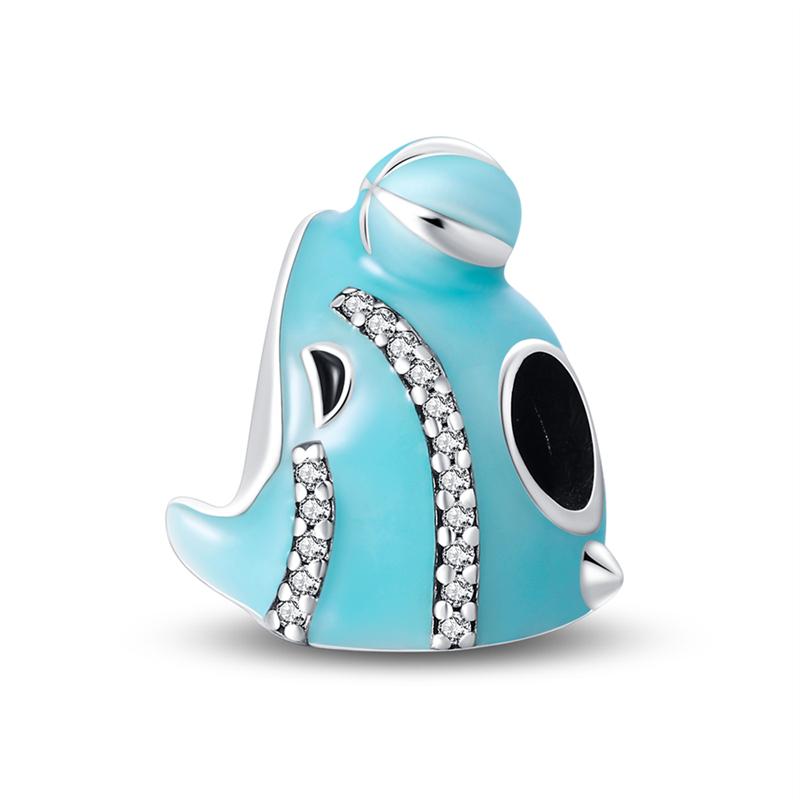 New Ocean Blue Sea Turtle Dangle Bead Fit Original Charms Copper Bracelet Diy Women Jewelry Summer Collection