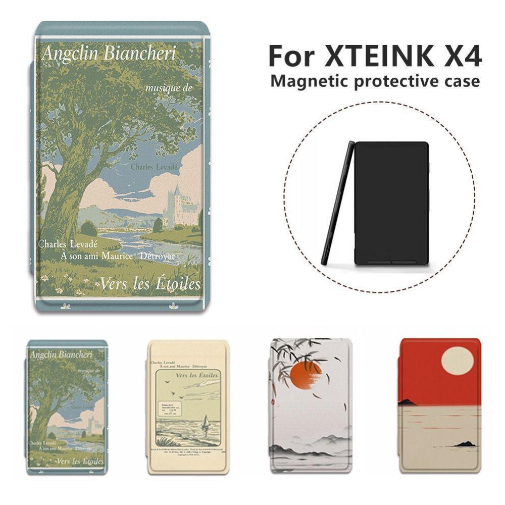 Anti-fall Magnetic Case Japanese Style Folio Shell High Quality Protective Cover for XTEINK X4/X3