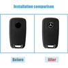 CRL1 5/10Pcs 14MM Car Key Shell Emblem Sticker Auto Remote Accessories For Mercedes Benz AMG W203 W206 W220 W205 W211 W212 W201 W168