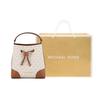 MICHAEL KORS Mercer Coated Canvas Handbag Small Women's White Brown (Unisex) Handbags 35F2GM9M1B VANILLA