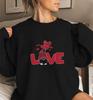 Valentine's Day LOVE Gnome Print Casual Round Neck Hoodie