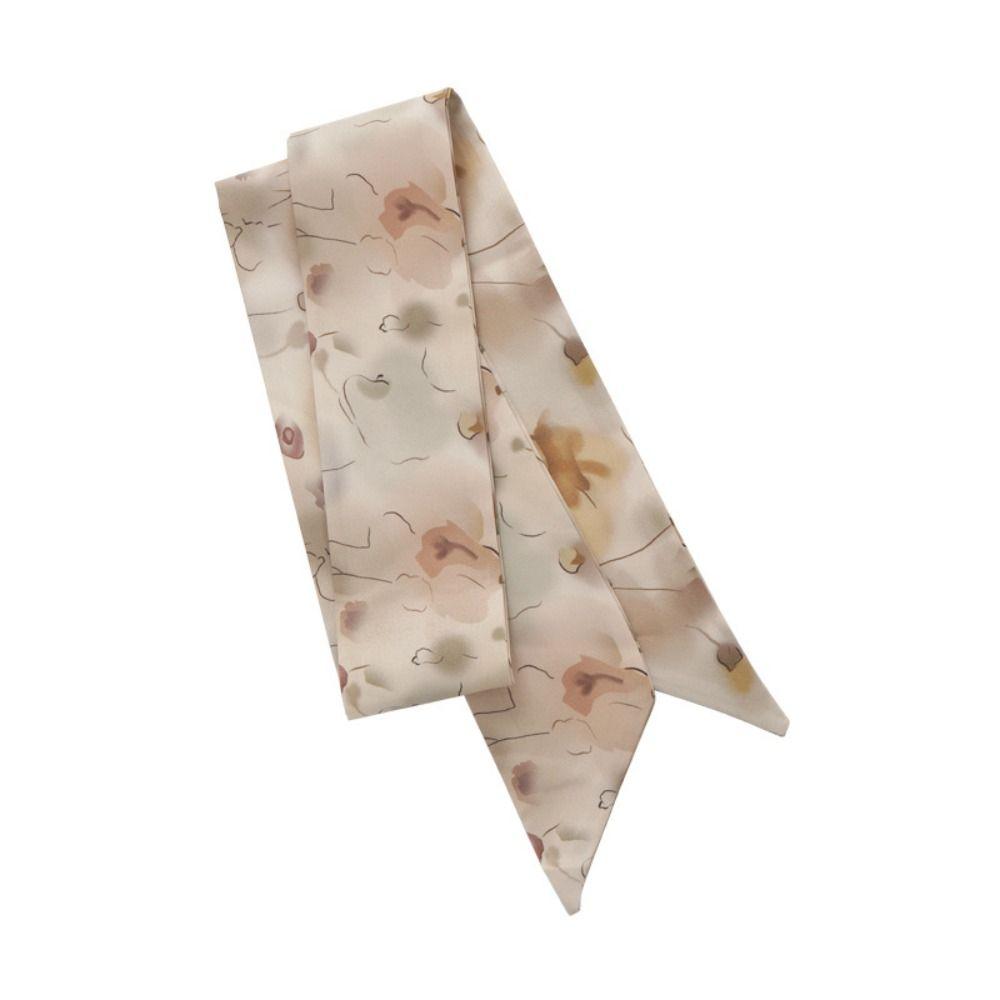 Hair Tie Long Silk Scarf Ribbon Ancient Hair Band Ancient Style Ink Painting Silk Scarf  Lady