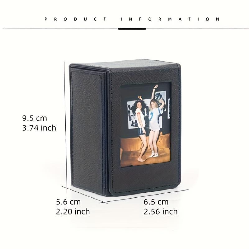 Photo Storage Box for Intax Mini, Magnetic Flip Lid Picture Organizer, Large Capacity Game Card & Photo Album Display Case