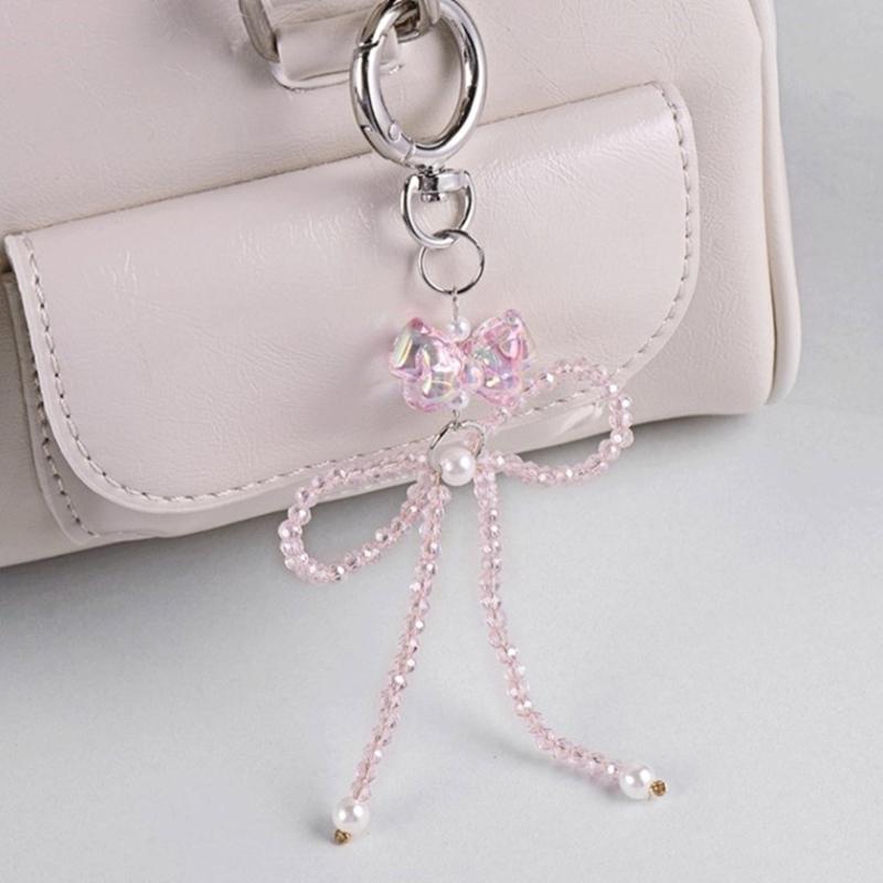 Fashionable Bowtie Charm Stylish Bowknot Shaped Keychain Bag Ornament Butterfly Knot Jewelry for Purses and Accessories