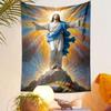 "Jesus Ascension with Glorious Light" Patterned tapestry home decor, suitable for bedroom and living room, gift