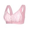 Lace Front Buckle Women's Large Cup Middle-aged and Elderly Underwear Without Steel Ring Wide Shoulder Strap Vest Style Bra