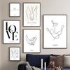 Линия нарисовала пару влюбленных, имя, особая дата, индивидуальные постеры на скандинавскую тему и принты, настенная живопись на холсте, картины для украшения дома