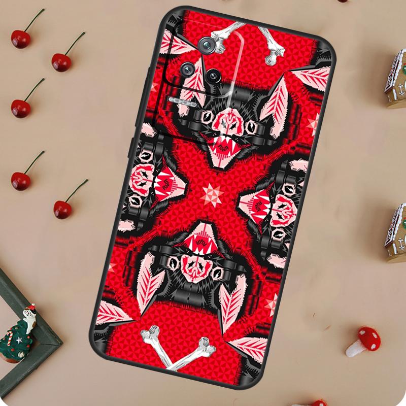 Чехол-летучая мышь на Хэллоуин для Xiaomi 17 Pro Max 13 14 15 Ultra 14T 15T Pro POCO F7 F5 F6 X3 X5 X6 X7 Pro