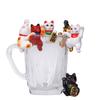 Mini Lucky Money Cats Figurine Hanging Cup Rim DIY Landscape Table Ornament