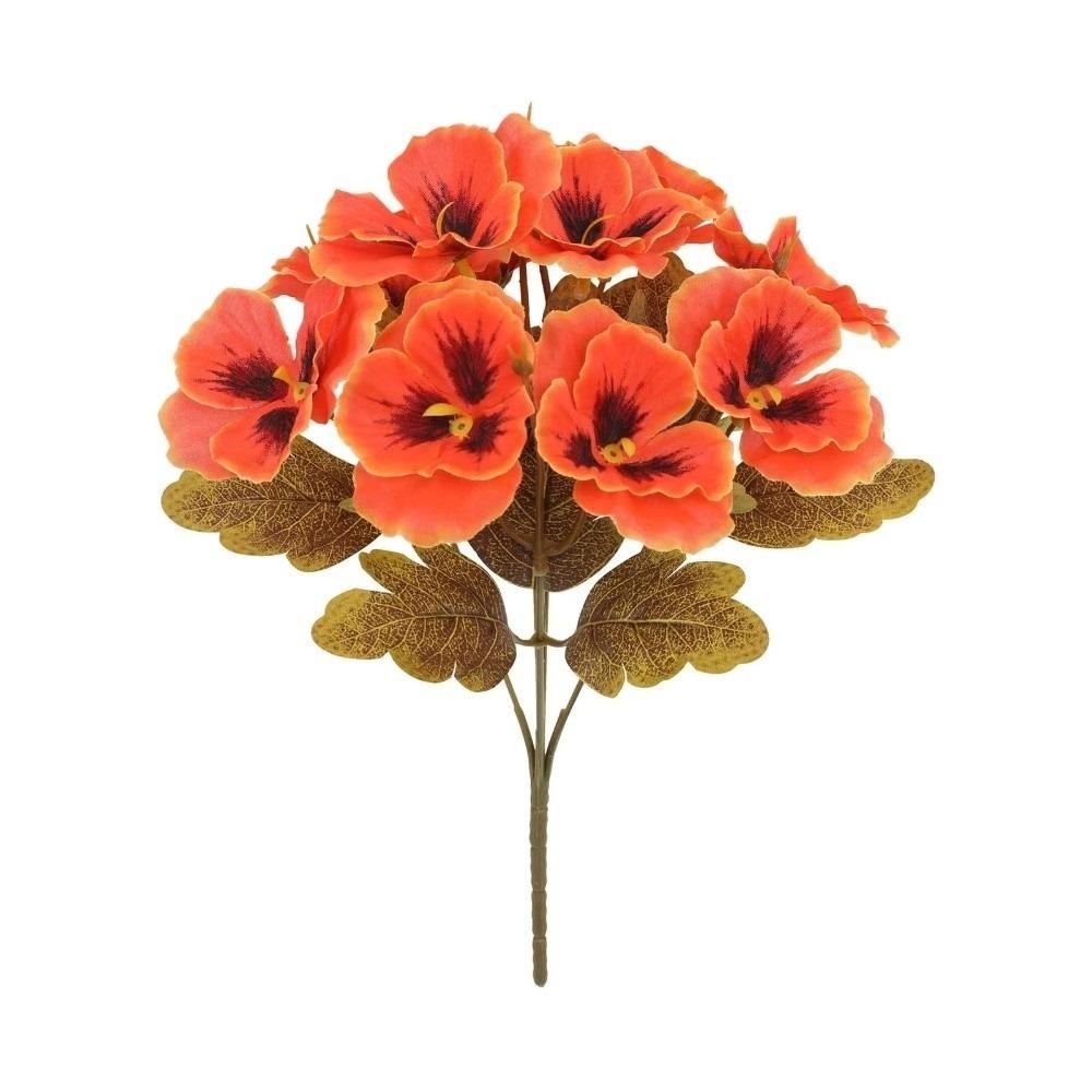 32cm Fake Flowers Flowers Bundle Faux Pansy Flowers Elegant UV Resistant Flowers Home Decoration