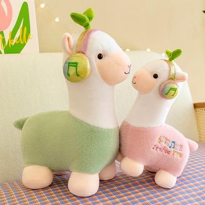 Новая музыкальная кукла альпака плюшевая игрушка девочки спят на кровати кукла милое украшение для дома