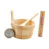 Wooden Sauna Bucket and Ladle,SPA Steaming,Bathroom Tool,Large Capacity,Sauna Barrel,Bath