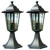VidaXL Garden Lamps 2 Pcs Dark Green/Black Aluminum