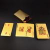 Водонепроницаемые покерные карты с матовым покрытием и уникальными узорами в золотом и черном цвете