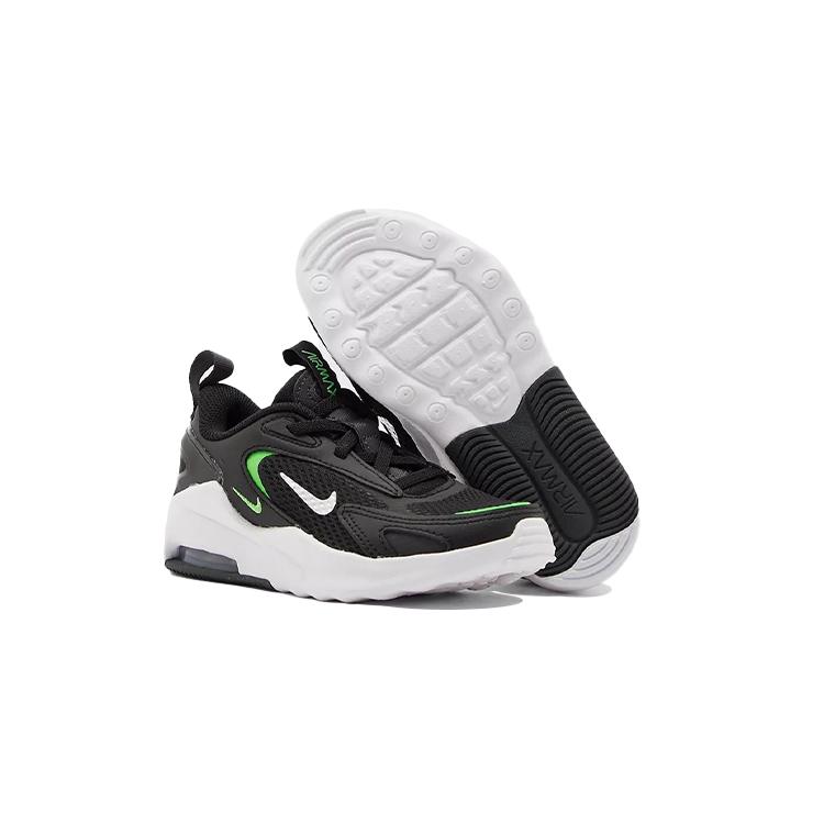 Nike Кроссовки Air Max Bolt Спортивные Низкие Беговые Черно-Зеленые Детские Возраст 3-7 Лет CW1627-006
