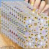 3 to 15 Sheets 5D Sunflower Daisy Nail Stickers Bee Ladybug Flower Decals Self Adhesive Spring Nail Art