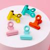Yousheng 5Pcs Candy Color Metal Binder Clips Hanging Hole Design Round Handbag Clip Money Clamps Colored Hinge Clips