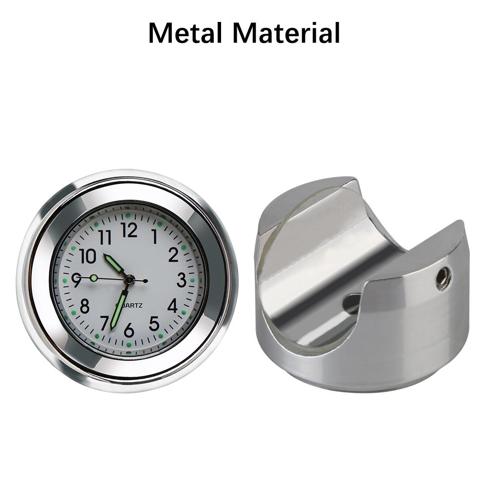 Мотоциклетные часы с креплением на руль, светящиеся часы, термометр, датчик температуры, мотоциклетные часы, универсальные 22-25 мм, водонепроницаемые аксессуары для мотоциклов