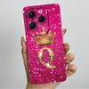 Чехол для Infinix Hot 40 Pro 40i Корона Буква Funda Мягкая Жидкая Силиконовая Задняя Крышка Для Infinix Hot40 Hot40i 40Pro Бампер Оболочка