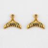 2pcs 304 Stainless Steel Enamel Fish Tail Pendant Gold Color Charm DY Fashion Necklace Earring Jewelry Making Keychain Component