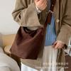 Вместительная сумка-тоут женская 2025 новая, женская сумка для通勤, высококлассная ретро-сумка через плечо, сумка-кроссбоди, сумка-ведро